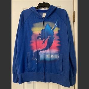 Disney Little Mermaid zip up sweatshirt